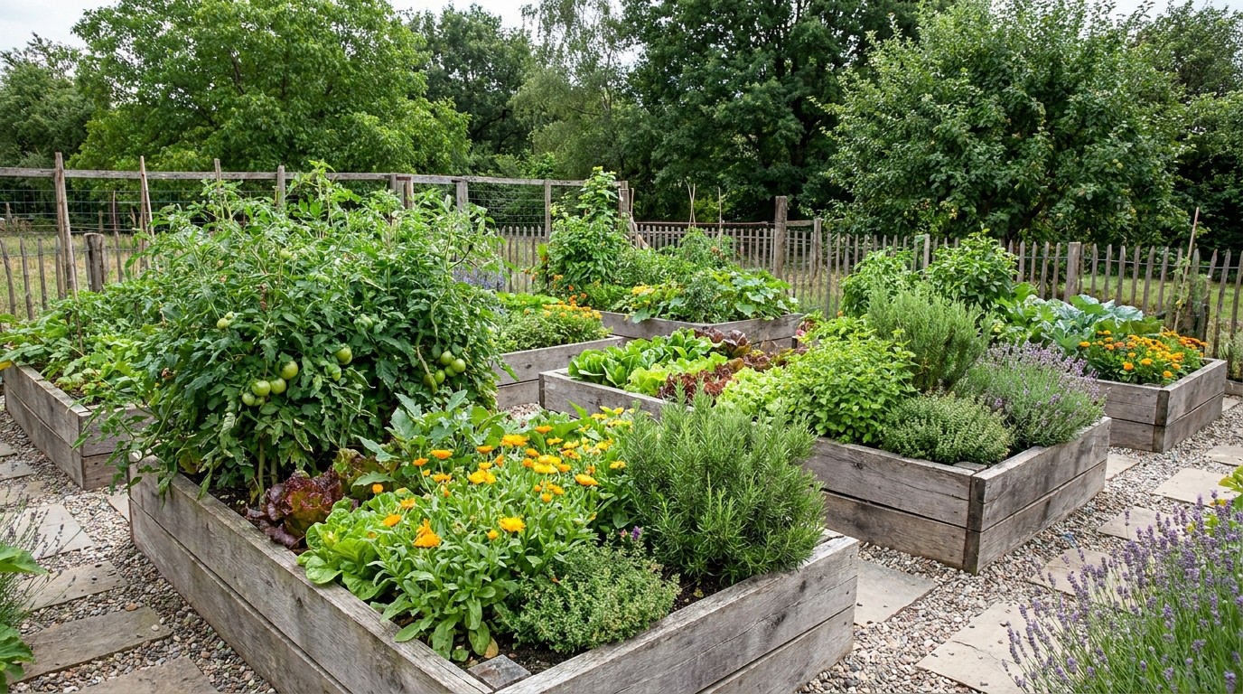 сад, клумба, зелёные насаждения