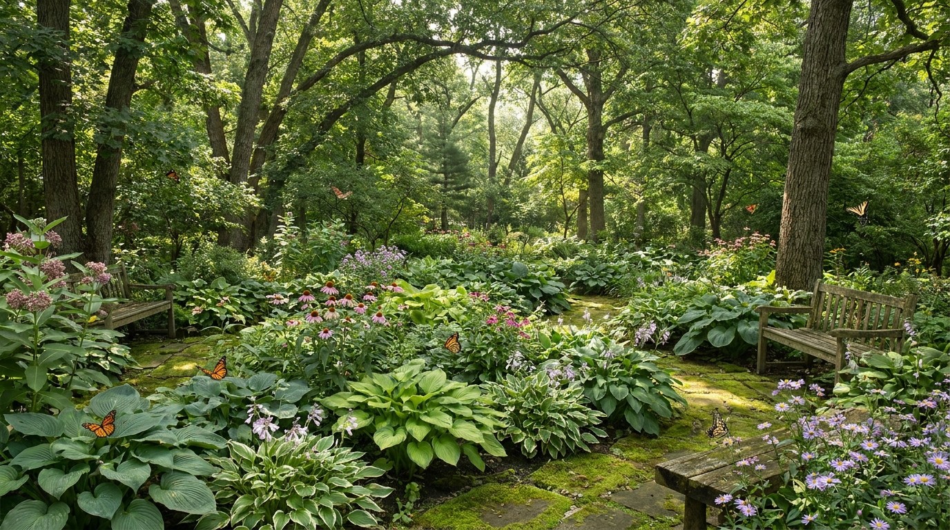 иллюстрация — сад и растения