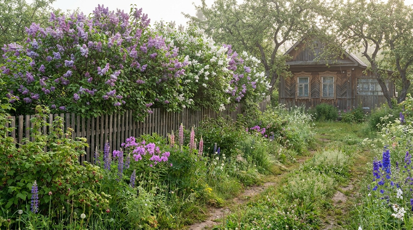 иллюстрация — сад и растения