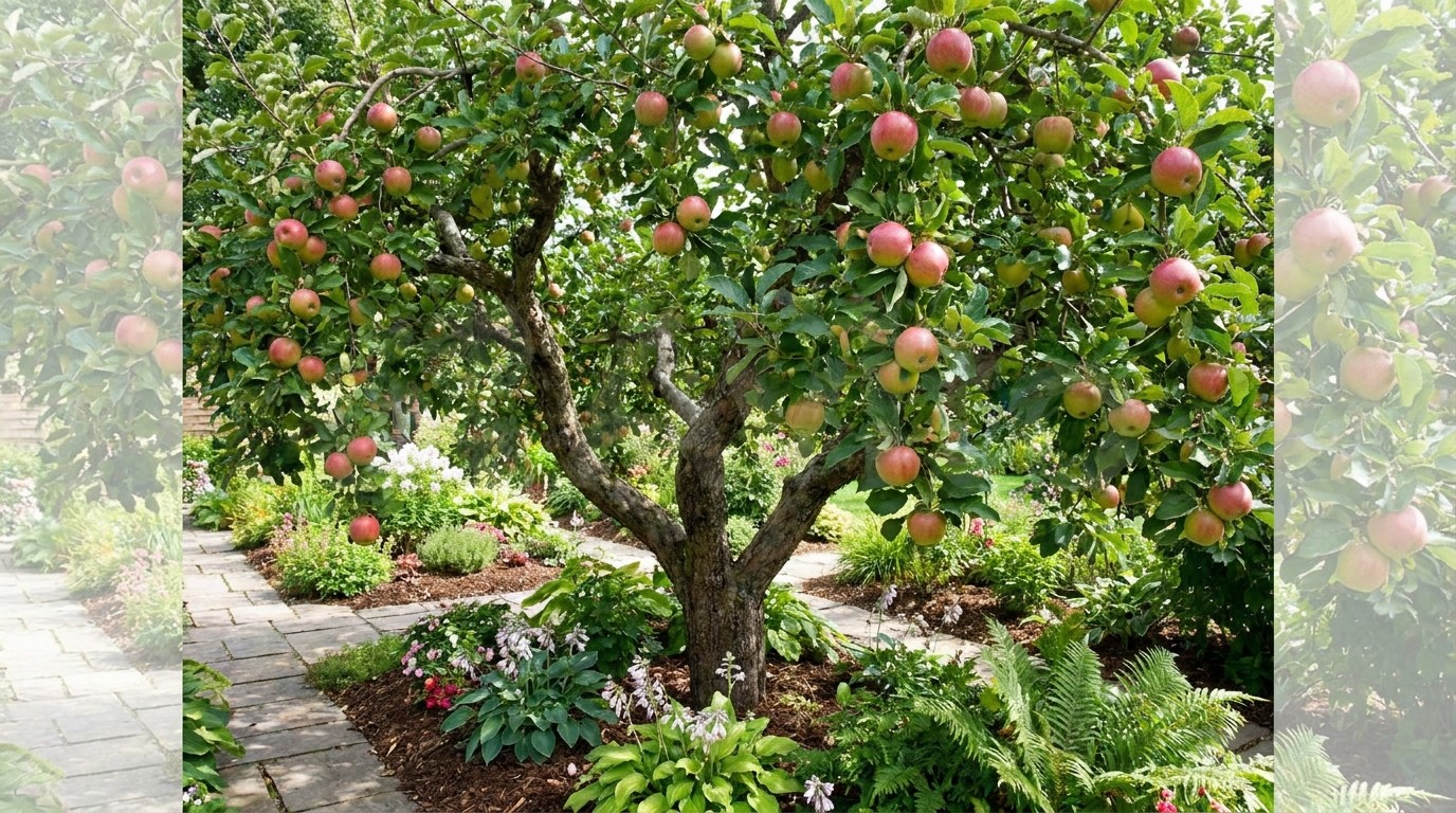 иллюстрация — сад и растения